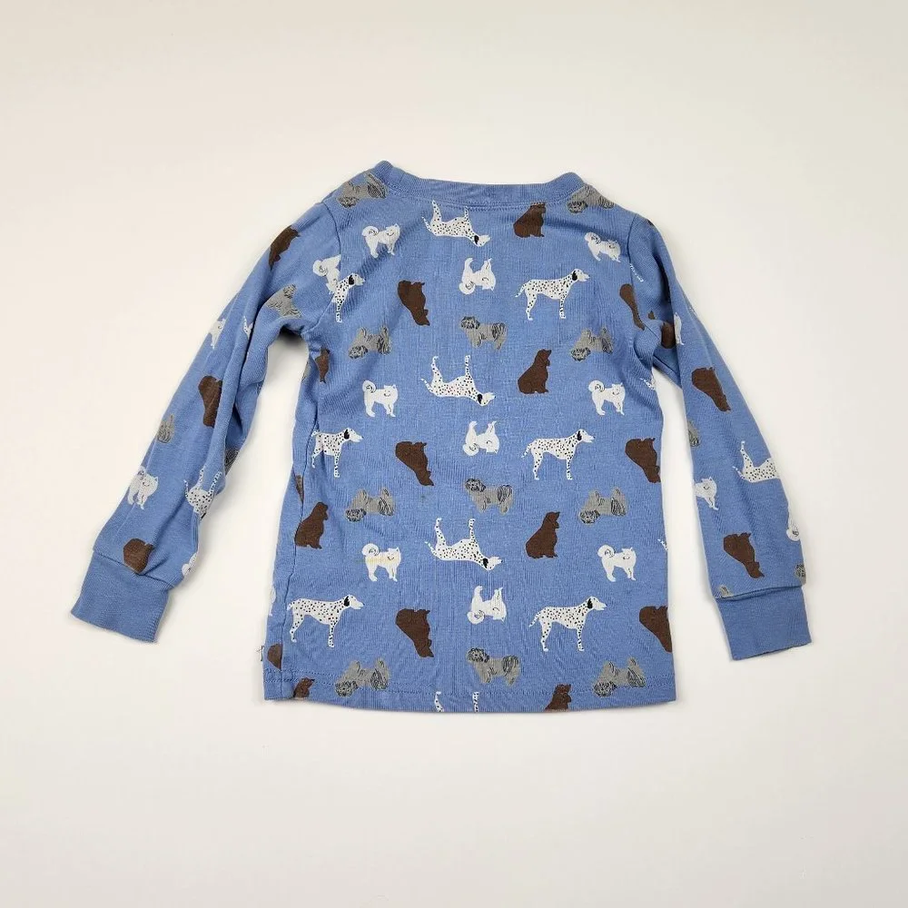 Janie and Jack Blue Dogs Long Sleeve Shirt Pants Pajamas Set sz 4